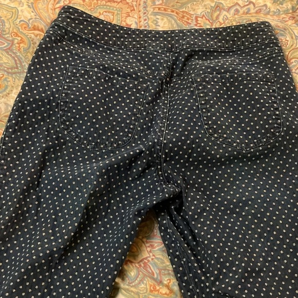 Chicos platinum DoddsO Capri polka dot capri size M/ Chicos 1 - Picture 5 of 11